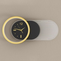 Wandleuchte Moderne minimalistische Acryl Schmiedeeisen Uhr Wandleuchte
