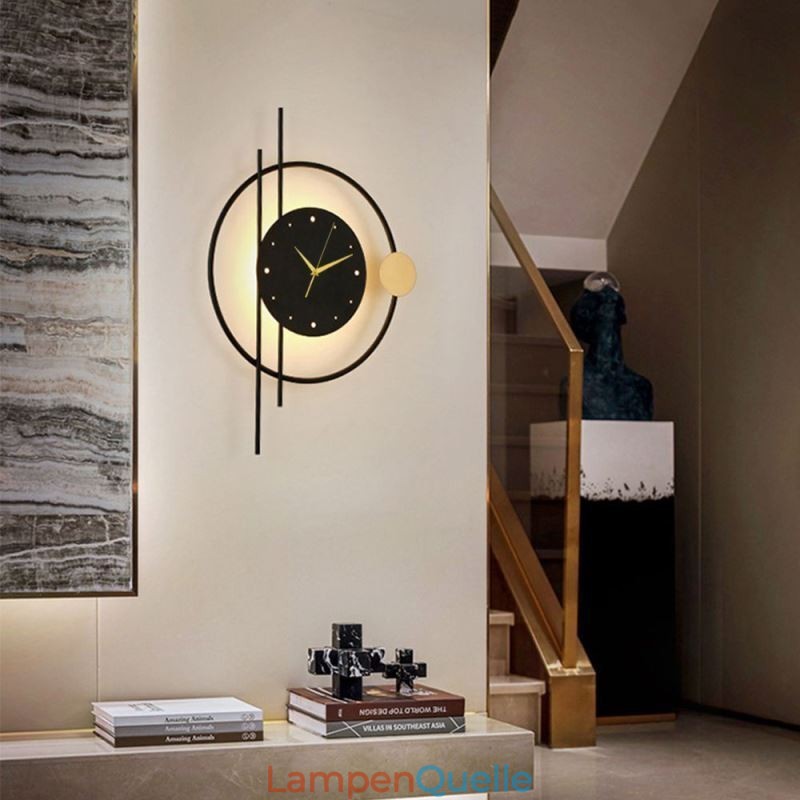 Uhr Wandleuchte Moderne Minimalistische Schmiedeeisen Wandleuchte Und