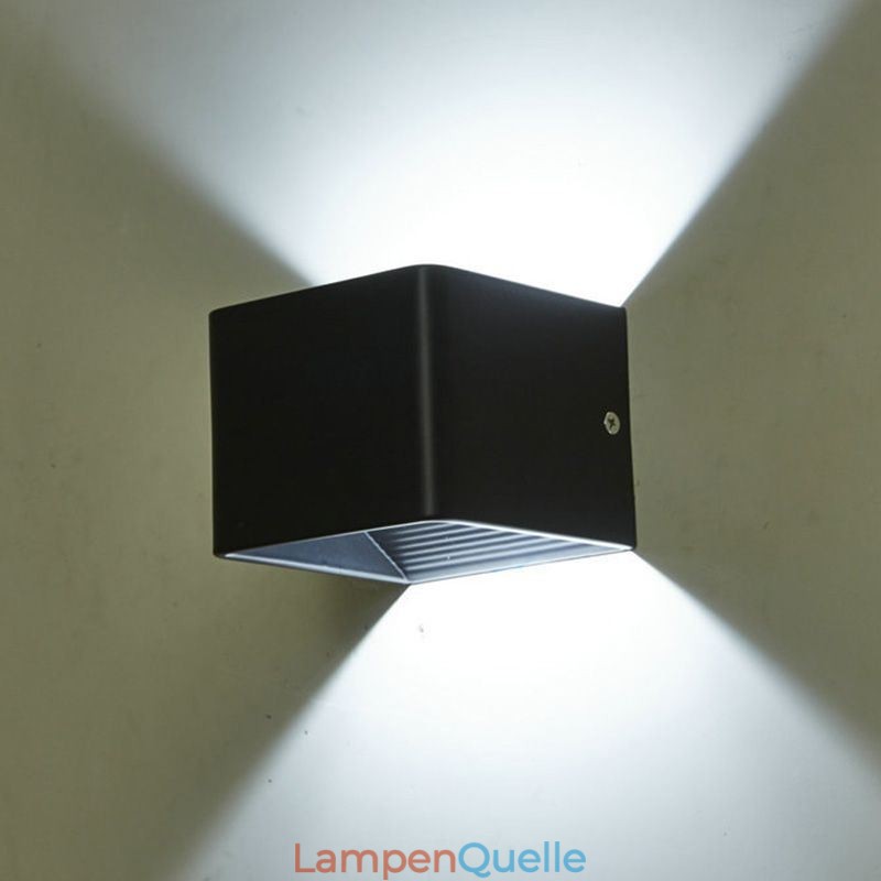 Wandleuchte Aluminium Balkon Oberfläche montiert Cube Veranda Licht