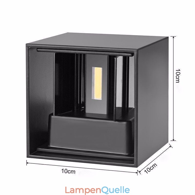 Wandleuchte Aluminium Balkon Oberfläche montiert Cube Veranda Licht
