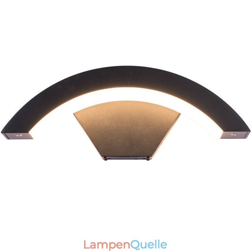 Minimalistische Aluminiumlampe Garten Wasserdichte Halbmond-Wandleuchte
