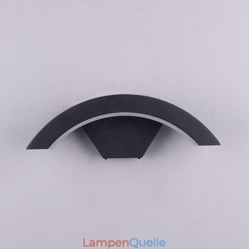 Minimalistische Aluminiumlampe Garten Wasserdichte Halbmond-Wandleuchte