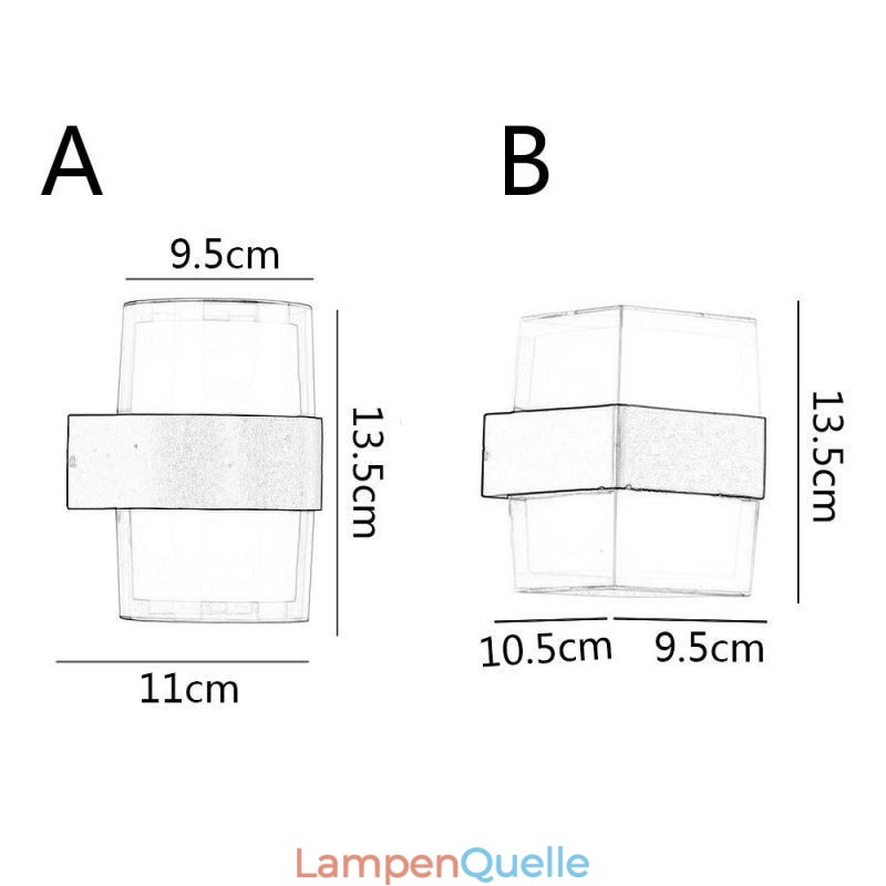 Acryl Minimalistische Wandleuchte Wasserdichte Wandleuchte Terrasse