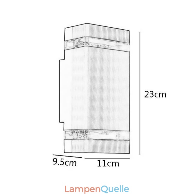 Einfache Aluminium Wand Lichter Wasserdichte Wand Lampe Hof Veranda