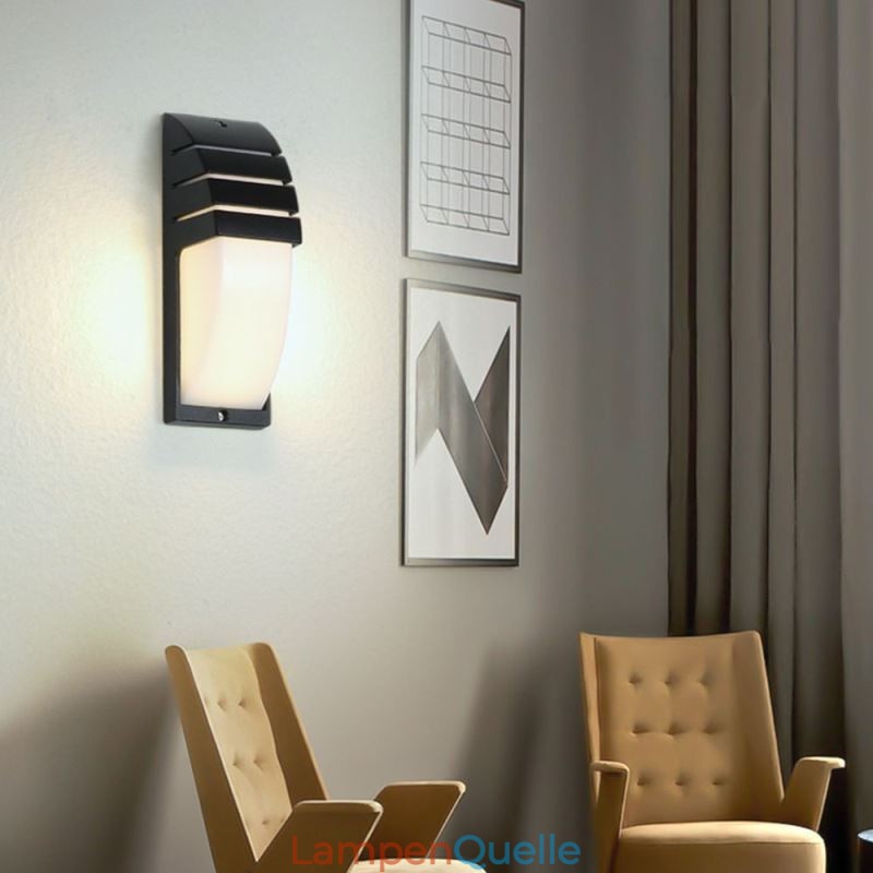 Wasserdichte Outdoor Veranda Licht Schwarz Aluminium Wand Lampe Garten Hof Licht
