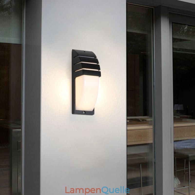 Wasserdichte Outdoor Veranda Licht Schwarz Aluminium Wand Lampe Garten Hof Licht
