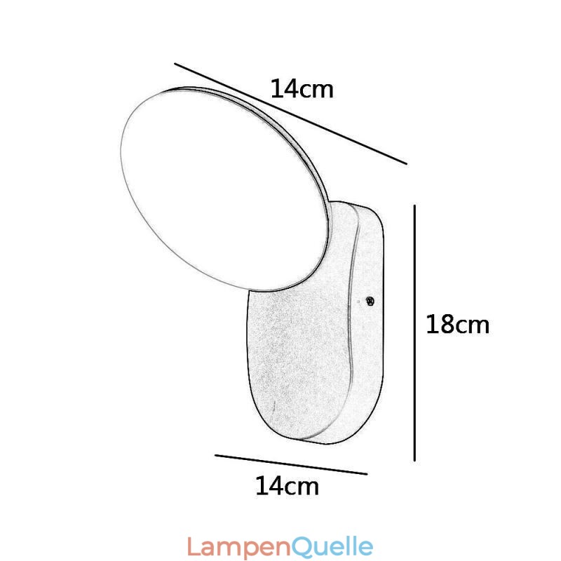 Moderne minimalistische Aluminiumlampe, wasserdichte Halbmond-Wandleuchte für den Garten