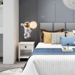 Moderne Wandleuchte Kreative Astronaut Harz Wand Licht Kinder
