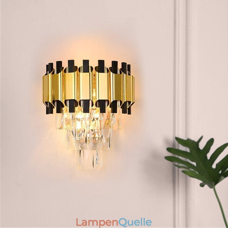 Hängende moderne Wandleuchte aus Kristall, festverdrahtet, 30 cm hohe Leuchte