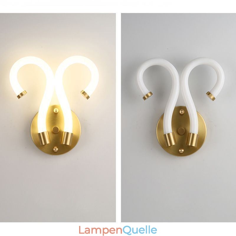 Moderne Wandleuchte Kreativität Wandleuchte Kupfer Schaf Horn 2 Lichter