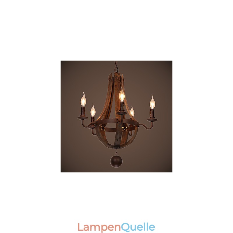 Kronleuchter 5 Lichter Vintage Retro Country Living Dining Metall