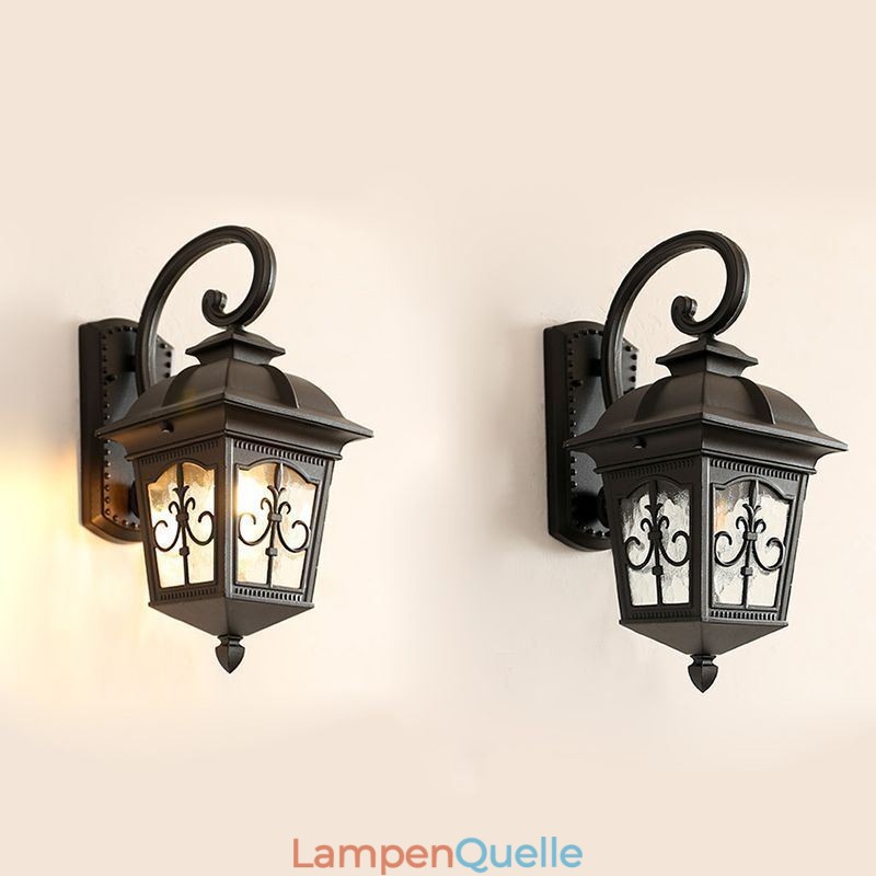 Europäische Retro Outdoor Wand Licht Wasserdichte Pfeil Blume Wand Leuchte