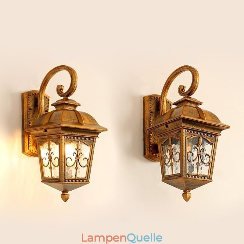 Europäische Retro Outdoor Wand Licht Wasserdichte Pfeil Blume Wand Leuchte