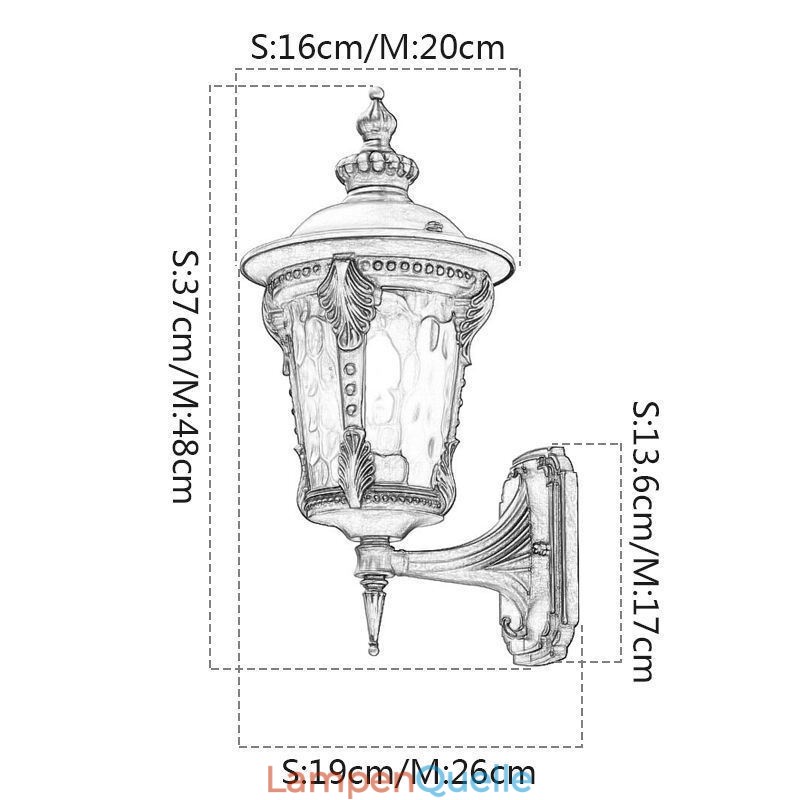 Europäische Retro Outdoor Wandleuchte Wasserdicht Geschnitzte Wand Licht Garten Balkon Hof