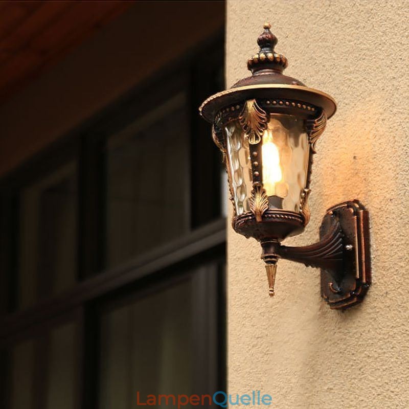 Europäische Retro Outdoor Wandleuchte Wasserdicht Geschnitzte Wand Licht Garten Balkon Hof
