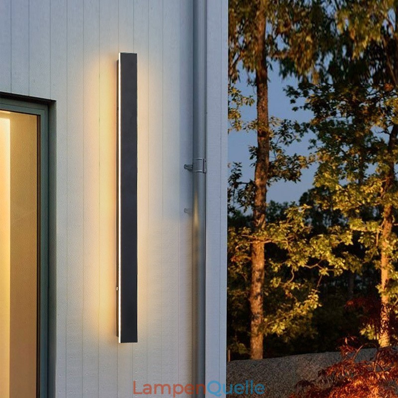 Outdoor Lange Moderne Zeitgenössische Wand Lampe Wandleuchte Wand Licht IP 44 für Veranda Terrasse Garten