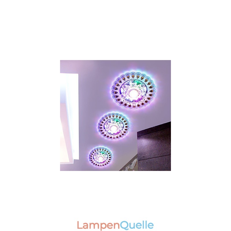 Kristall Deckenleuchte Spotlight SMD 3W Kreative Lampe Leuchtstoffröhre Bunte Farbe Dome Licht