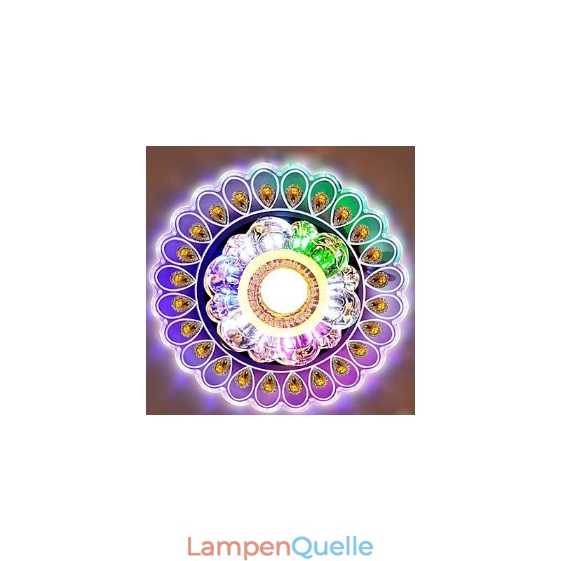 Kristall Deckenleuchte Spotlight SMD 3W Kreative Lampe Leuchtstoffröhre Bunte Farbe Dome Licht