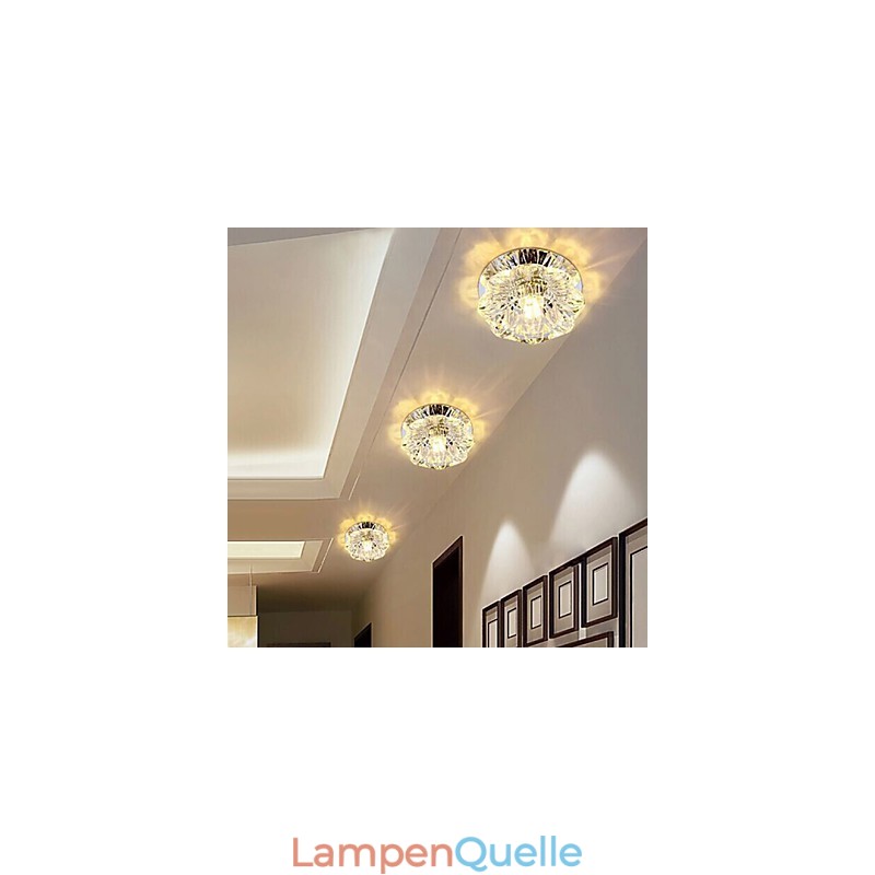 Kristall Deckenleuchte Spotlight SMD 3W Kreative Lampe Leuchtstoffröhre Bunte Farbe Dome Licht