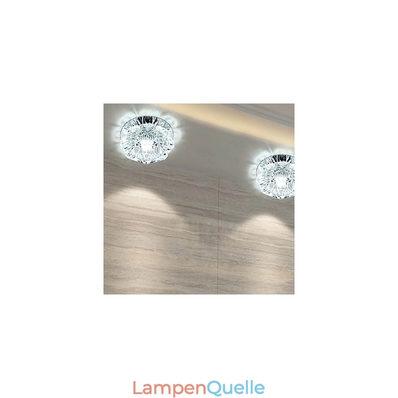 Kristall Deckenleuchte Spotlight SMD 3W Kreative Lampe Leuchtstoffröhre Bunte Farbe Dome Licht