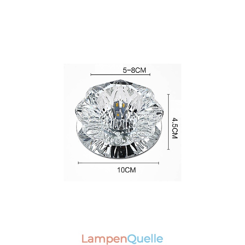 Kristall Deckenleuchte Spotlight SMD 3W Kreative Lampe Leuchtstoffröhre Bunte Farbe Dome Licht