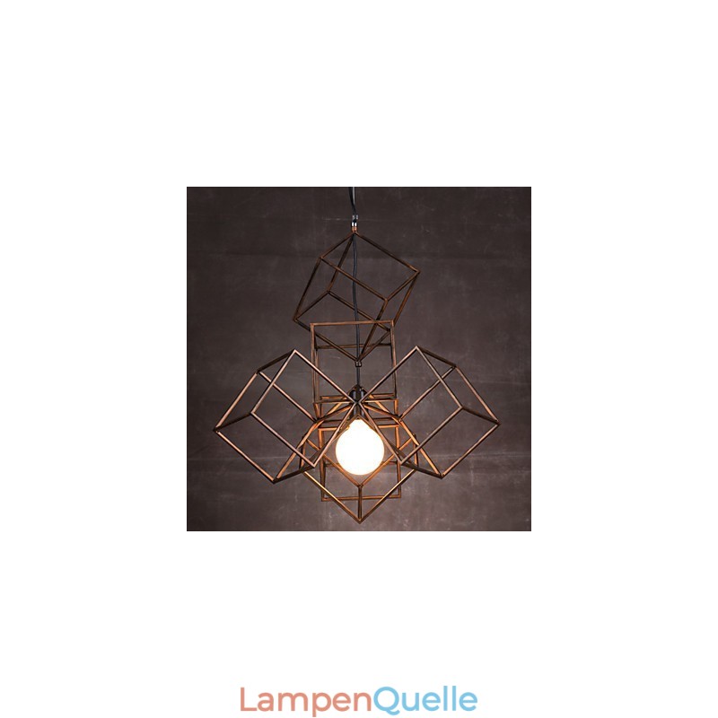 Pendant 1 Light Vintage Minimalist Iron Painting Chandelier