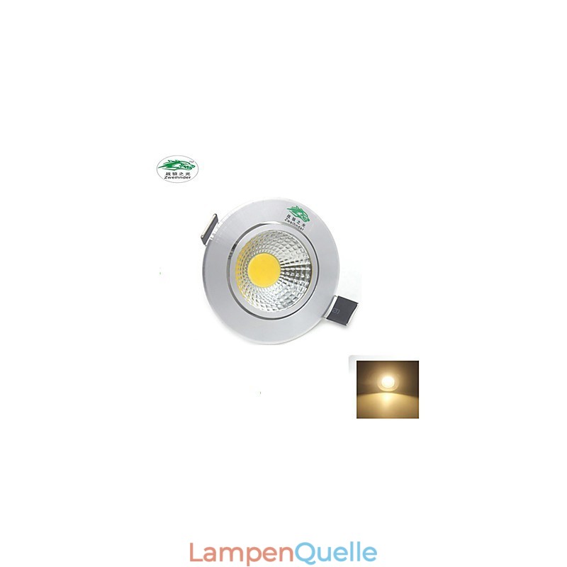 4PCS Zweihnder 3W 300Lm COB Deckenleuchte Downlight Warmweißes Licht