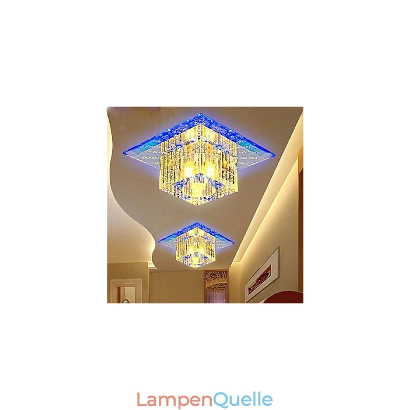 Mini Kristall Deckenleuchte Spotlight SMD 3W Kreative Lampe Leuchtstoffröhre Bunte Farbe Quadratische Kuppelleuchte