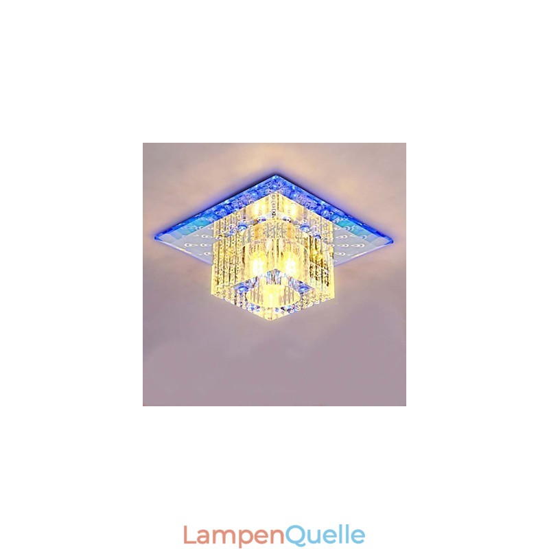 Mini Kristall Deckenleuchte Spotlight SMD 3W Kreative Lampe Leuchtstoffröhre Bunte Farbe Quadratische Kuppelleuchte