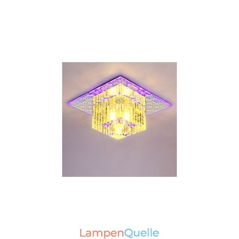 Mini Kristall Deckenleuchte Spotlight SMD 3W Kreative Lampe Leuchtstoffröhre Bunte Farbe Quadratische Kuppelleuchte
