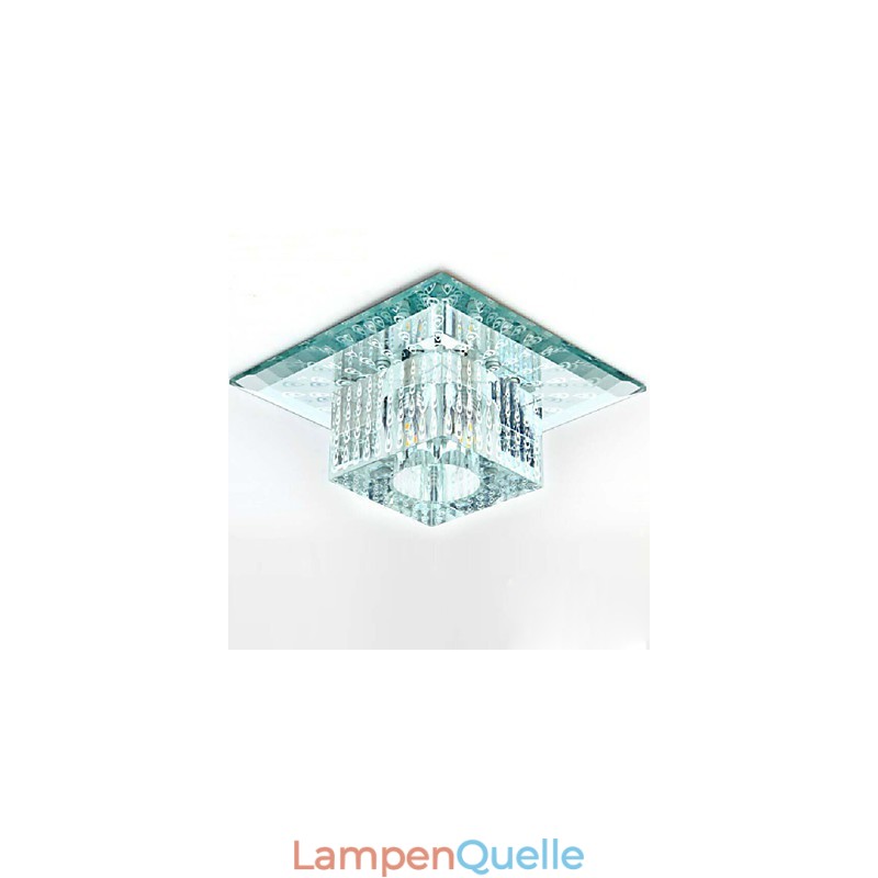 Mini Kristall Deckenleuchte Spotlight SMD 3W Kreative Lampe Leuchtstoffröhre Bunte Farbe Quadratische Kuppelleuchte
