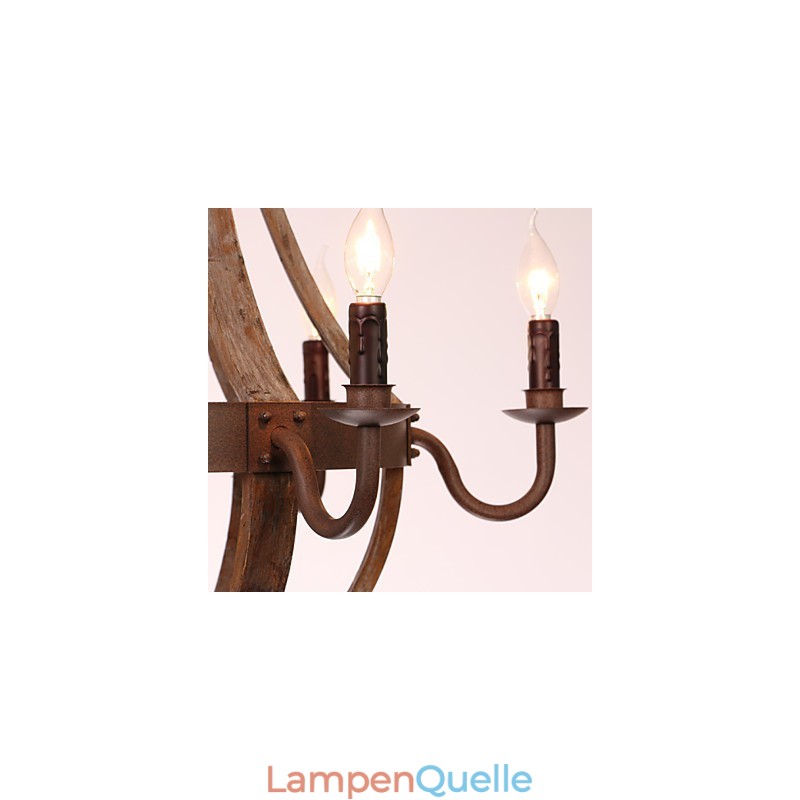 Kronleuchter 6 Lichter Vintage Retro Country Living Dining Garage Metall