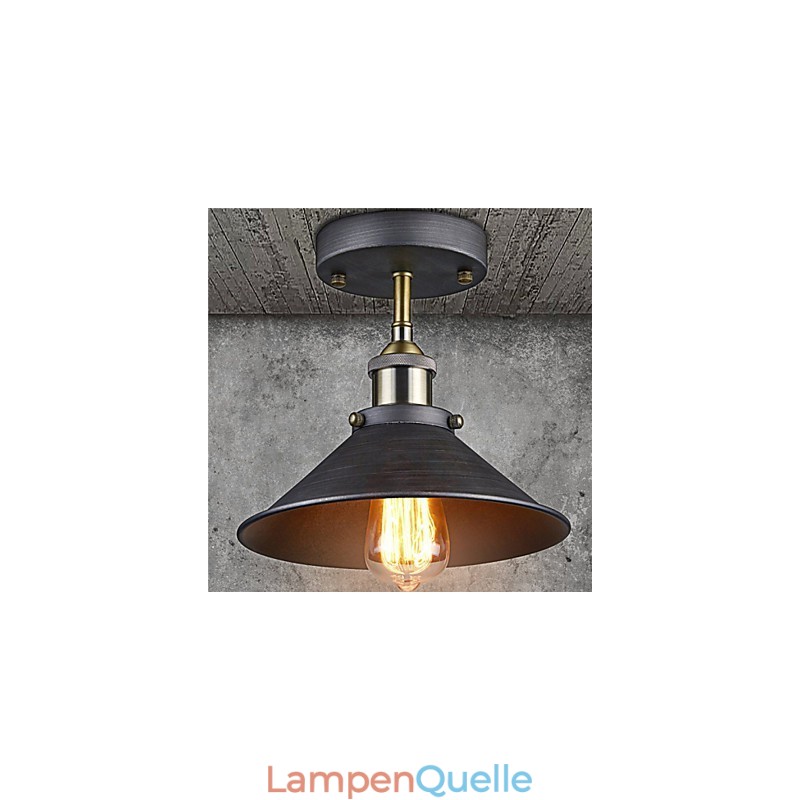 Vintage Mini Edison Deckenleuchte 1 Licht Metall Unterputzmontage