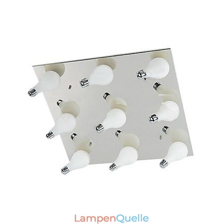 Moderne Deckenleuchte mit 9 Lichtern im Quadrat (G4-Glühbirnensockel) Moderne Deckenleuchte mit 9 Lichtern im Quadrat (G4-Glühbirnensockel)