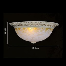 Weiße Unterputzleuchte Muster Glas Harz Gold Carving Europäischen Klassischen