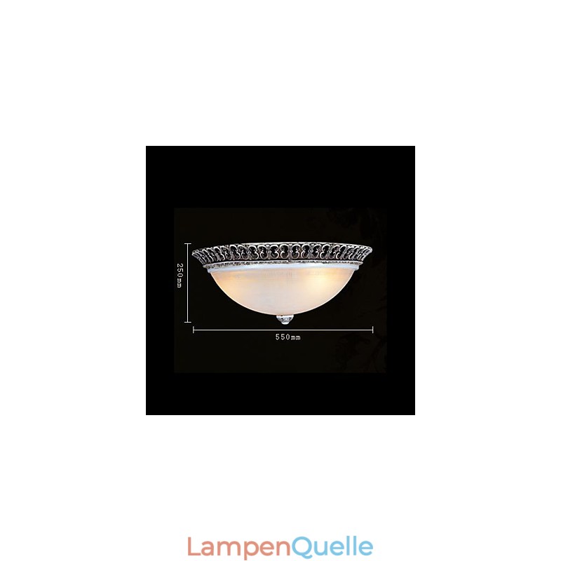 Dark Brown Flush Mount Light Glass Resin Pattern Carving European Classic