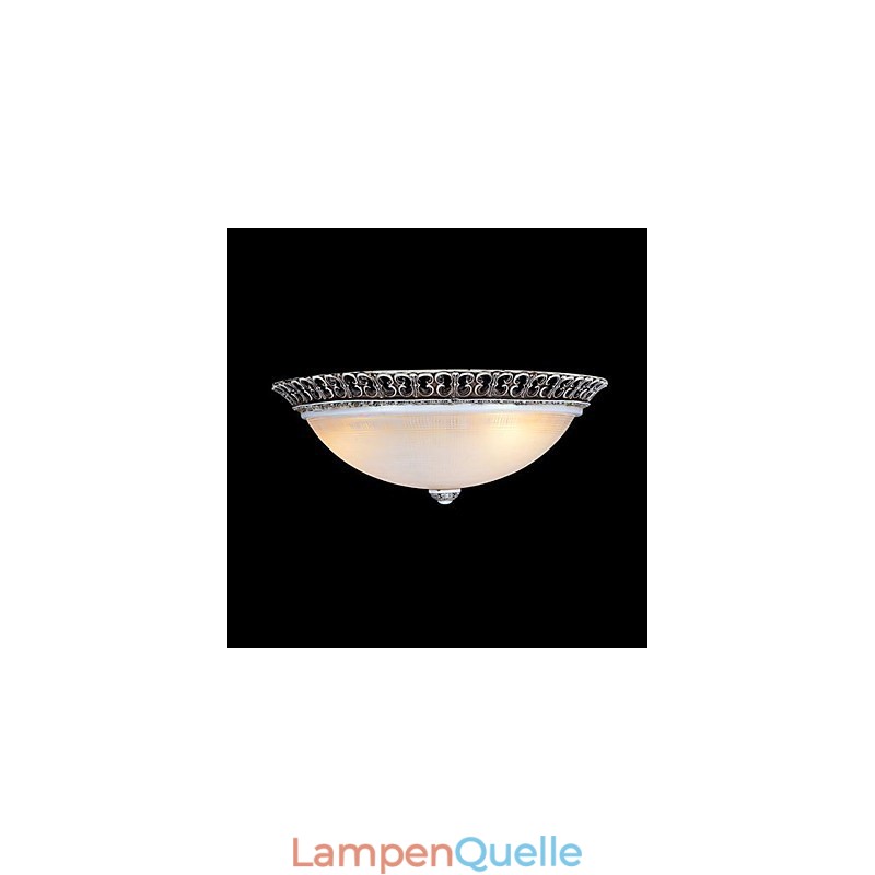 Dark Brown Flush Mount Light Glass Resin Pattern Carving European Classic