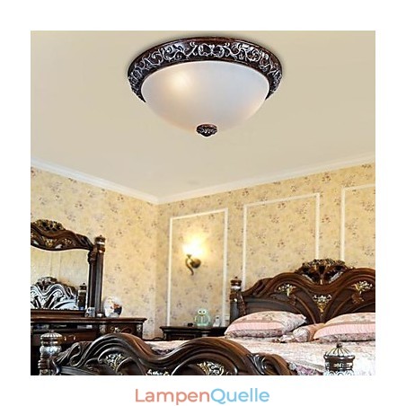 Deckenleuchte Glas Harz Silber Carving Europäischen Klassisch