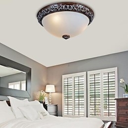 Deckenleuchte Glas Harz Silber Carving Europäischen Klassisch