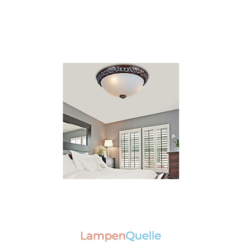 Deckenleuchte Glas Harz Silber Carving Europäischen Klassisch