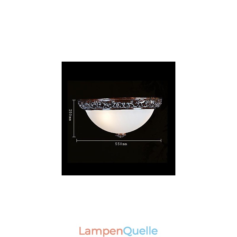 Deckenleuchte Glas Harz Silber Carving Europäischen Klassisch