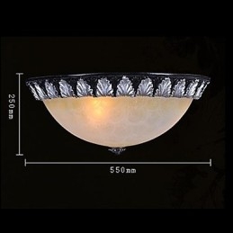 Deckenleuchte Muster Glas Harz Silber Carving Europäischen Klassischen