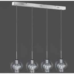 Moderne zeitgenössische traditionelle klassische Chrom Metall Pendelleuchte Kinder 4 Licht Pendelleuchte