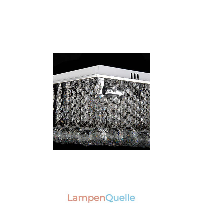 Moderne zeitgenössische Kristall galvanisierte Metall Flush Mount
