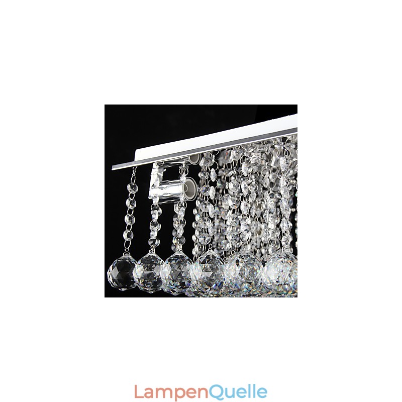 Moderne zeitgenössische Kristall galvanisierte Metall Flush Mount