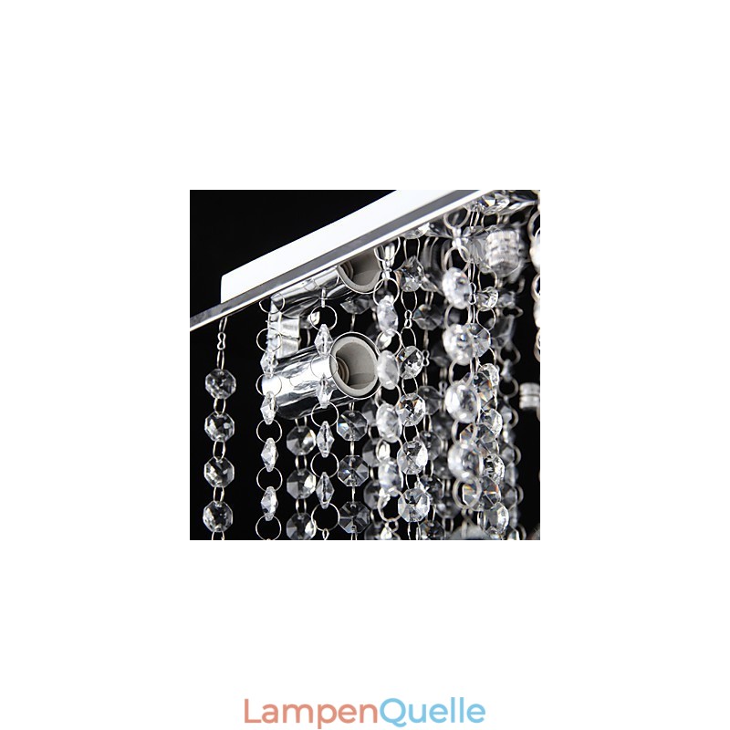 Moderne zeitgenössische Kristall galvanisierte Metall Flush Mount