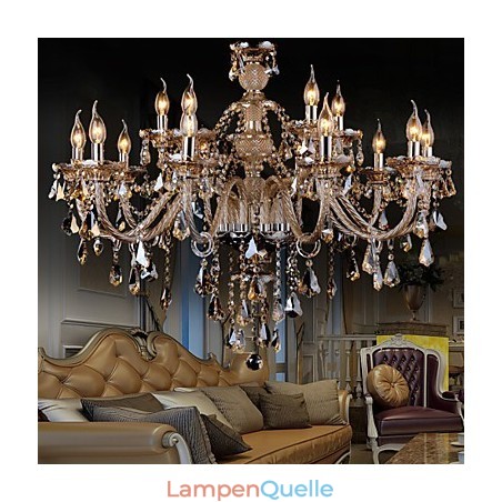 Kronleuchter Kristall Cognac Farbe Luxus Moderne 2 Ebenen Wohnzimmer 15 Lichter Kronleuchter Kristall Cognac Farbe Luxus Moderne 2 Ebenen Wohnzimmer 15 Lichter
