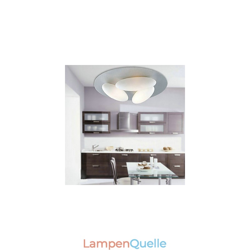 Nature Inspired Minimalist Ceiling Light With 3 Eggs Shade