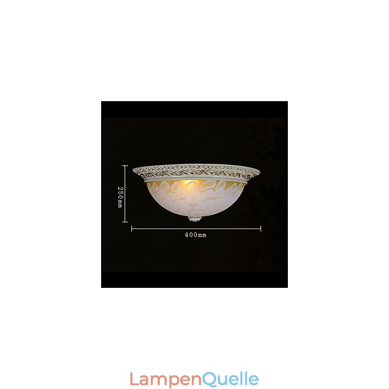 Weiße Unterputzleuchte Muster Glas Harz Gold Carving Europäischen Klassischen