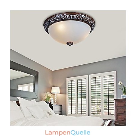 Deckenleuchte Glas Harz Silber Carving Europäischen Klassisch